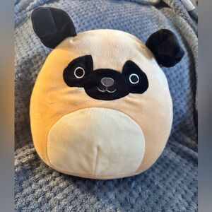 Kellytoy Plush Pug Squishmallow Style - Tan and Black